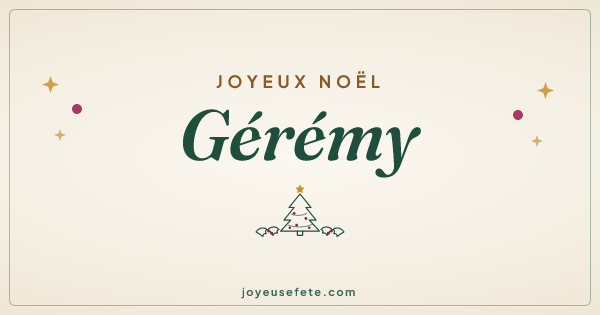 Image « Joyeux Noël Gérémy » au format large