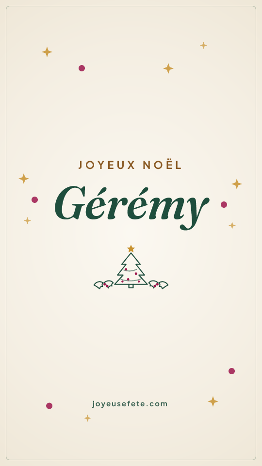 Image « Joyeux Noël Gérémy » au format story