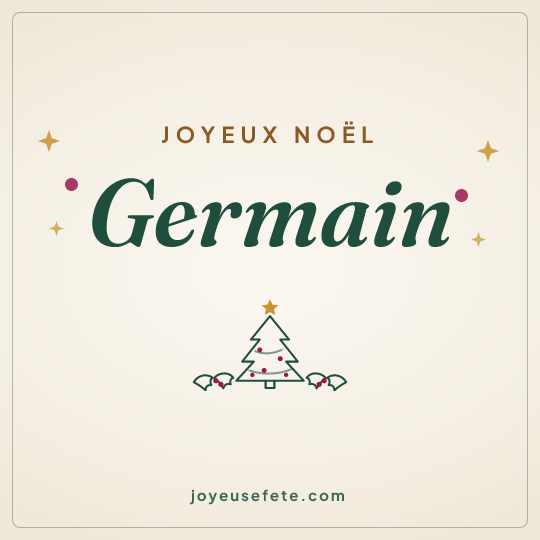 Image carrée « Joyeux Noël Germain » pour WhatsApp