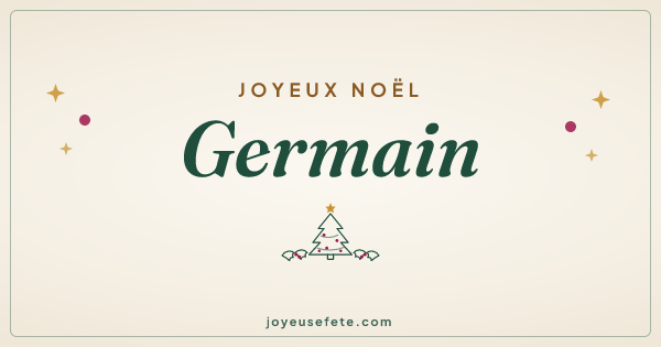 Image « Joyeux Noël Germain » au format large