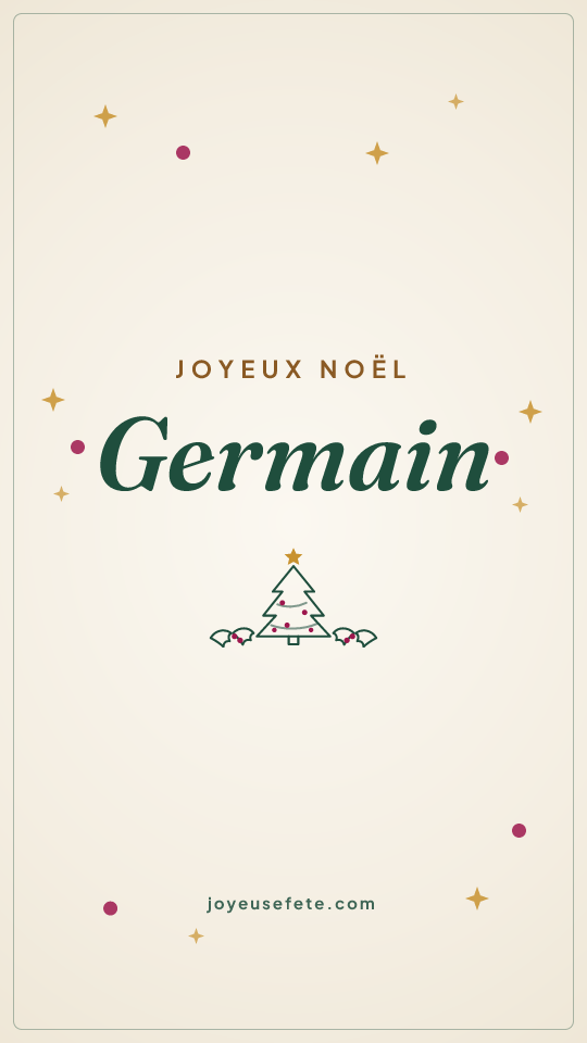 Image « Joyeux Noël Germain » au format story