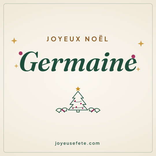 Image carrée « Joyeux Noël Germaine » pour WhatsApp