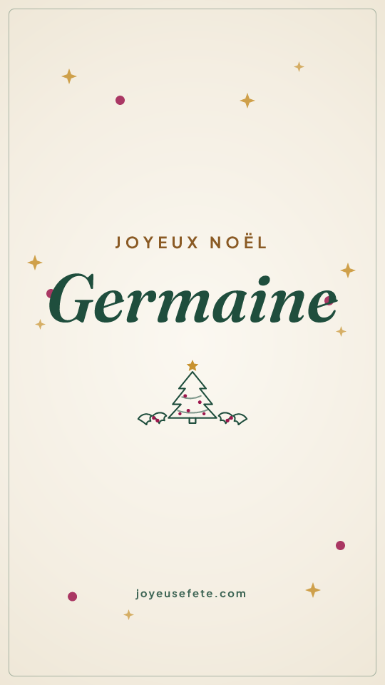 Image « Joyeux Noël Germaine » au format story