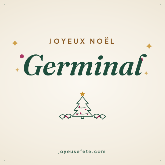Image carrée « Joyeux Noël Germinal » pour WhatsApp