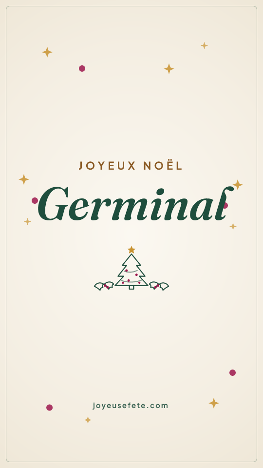 Image « Joyeux Noël Germinal » au format story