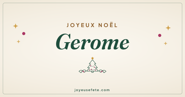 Image « Joyeux Noël Gerome » au format large