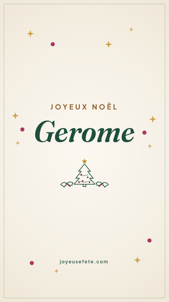 Image « Joyeux Noël Gerome » au format story