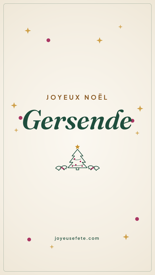 Image « Joyeux Noël Gersende » au format story