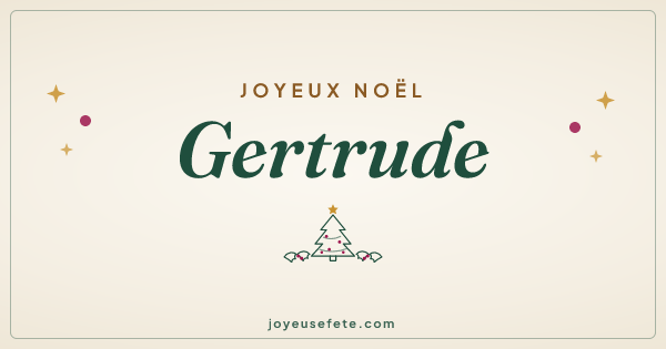 Image « Joyeux Noël Gertrude » au format large