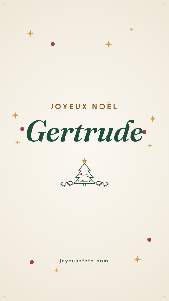 Image « Joyeux Noël Gertrude » au format story