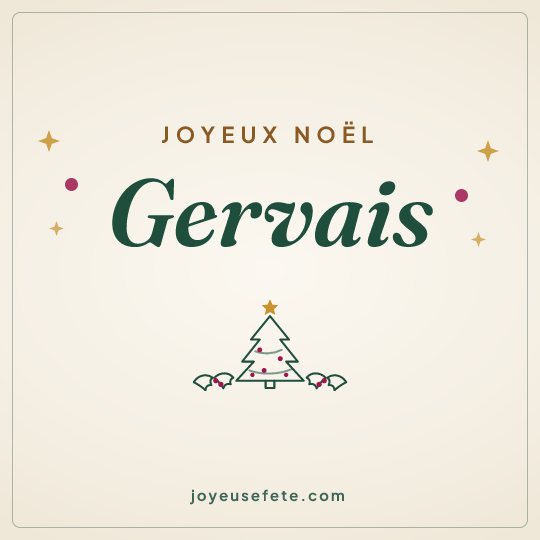 Image carrée « Joyeux Noël Gervais » pour WhatsApp