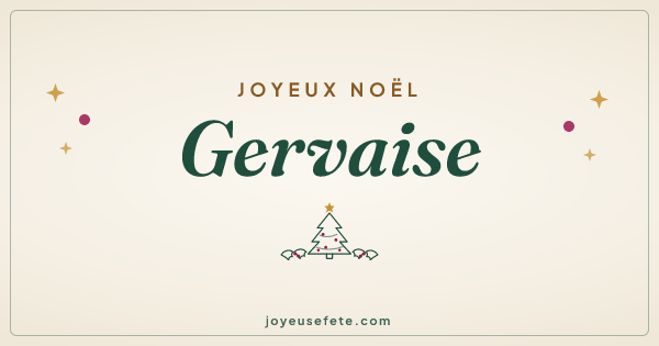 Image « Joyeux Noël Gervaise » au format large