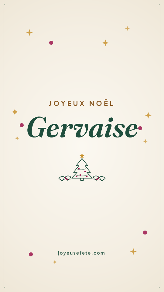 Image « Joyeux Noël Gervaise » au format story