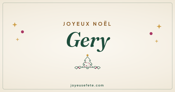 Image « Joyeux Noël Gery » au format large