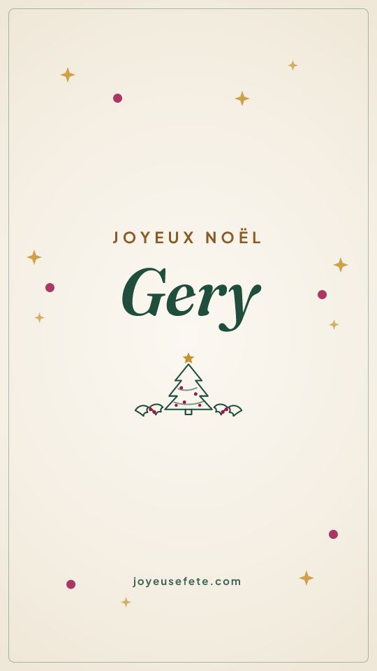 Image « Joyeux Noël Gery » au format story
