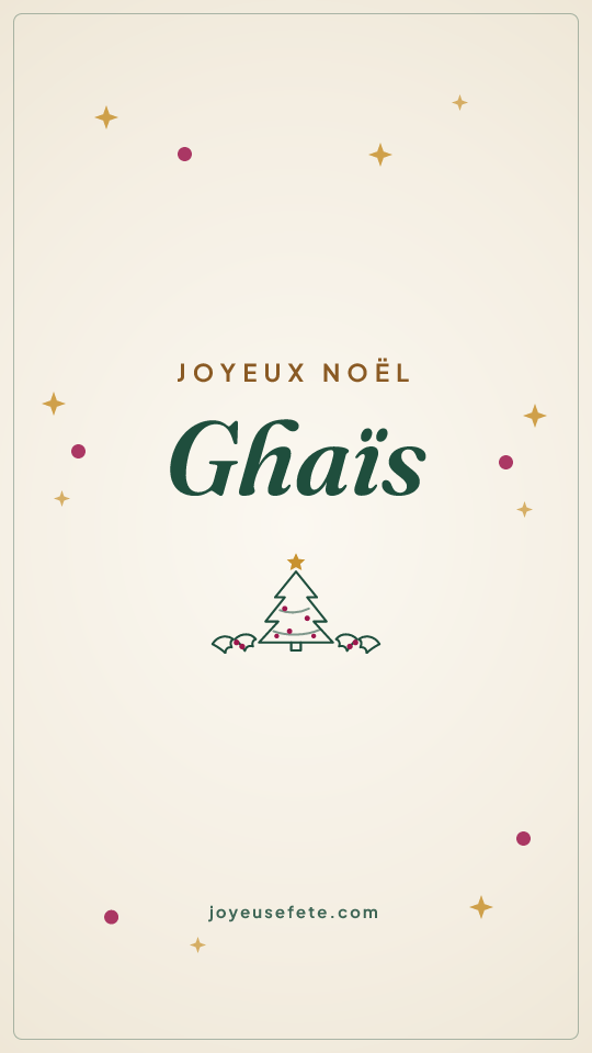 Image « Joyeux Noël Ghaïs » au format story