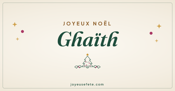 Image « Joyeux Noël Ghaïth » au format large