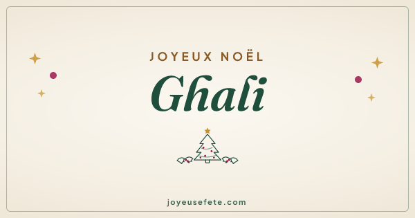 Image « Joyeux Noël Ghali » au format large