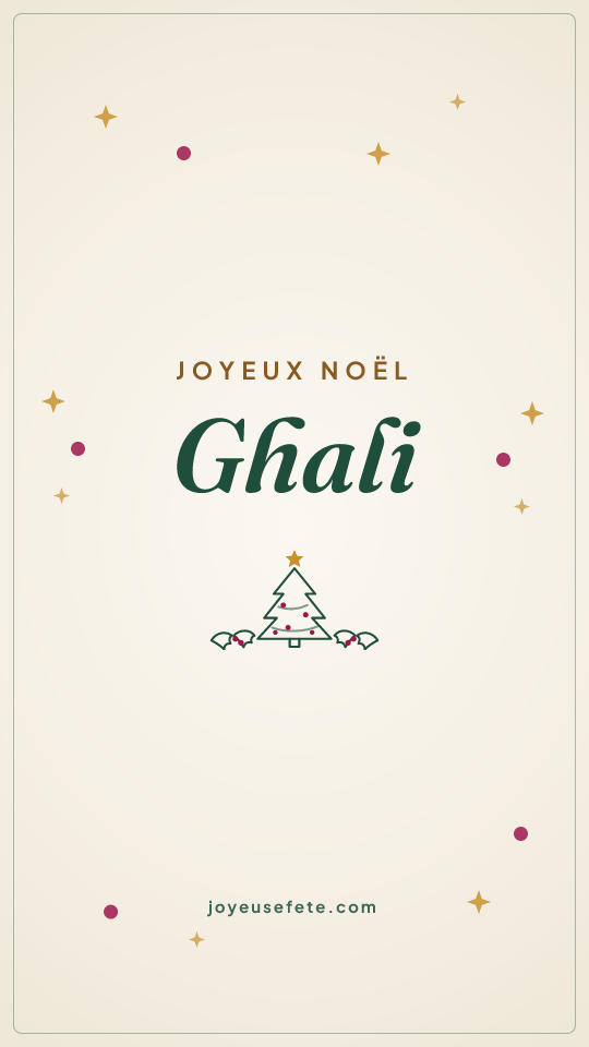 Image « Joyeux Noël Ghali » au format story