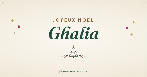 Image « Joyeux Noël Ghalia » au format large