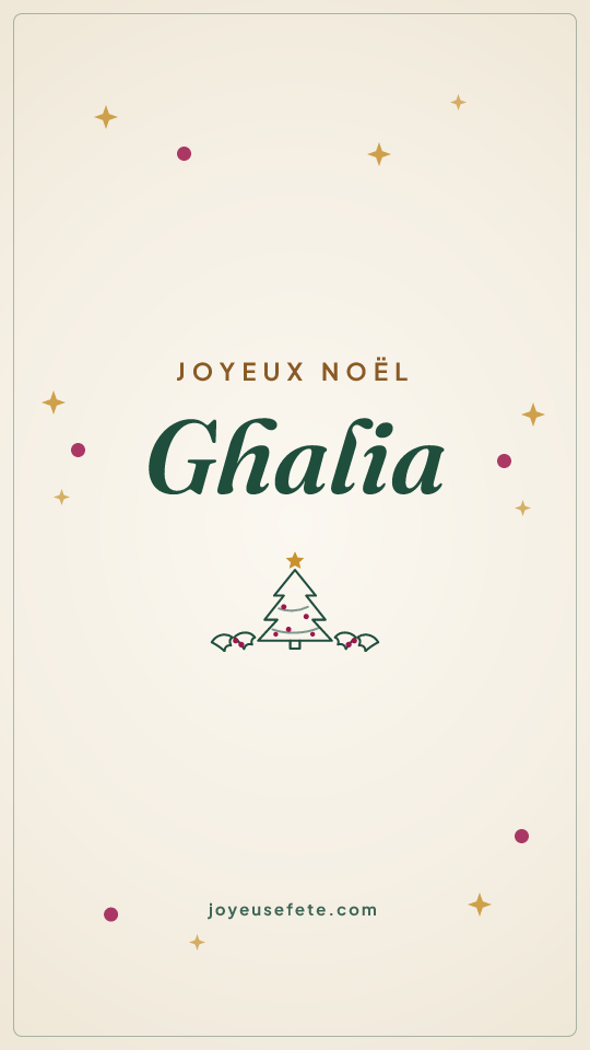 Image « Joyeux Noël Ghalia » au format story