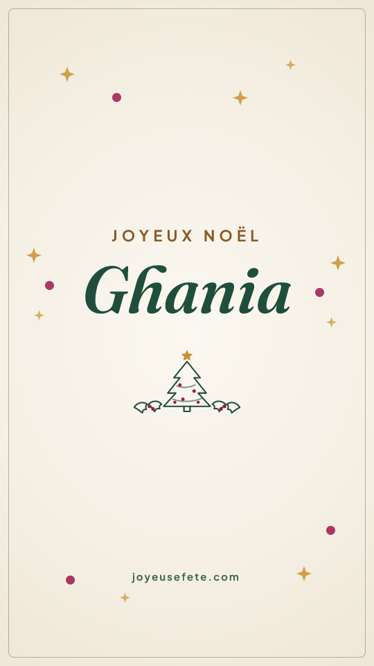 Image « Joyeux Noël Ghania » au format story