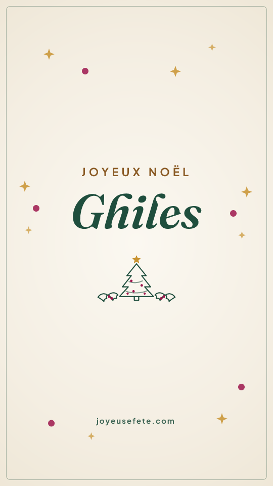 Image « Joyeux Noël Ghiles » au format story
