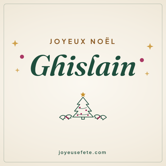 Image carrée « Joyeux Noël Ghislain » pour WhatsApp