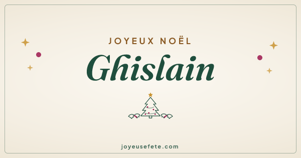 Image « Joyeux Noël Ghislain » au format large
