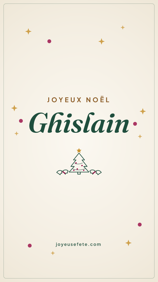 Image « Joyeux Noël Ghislain » au format story