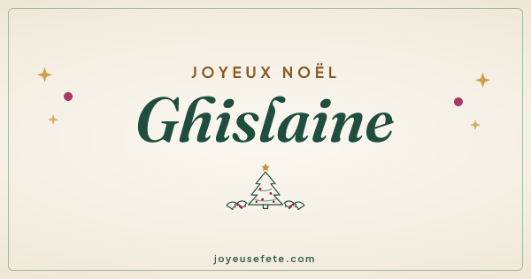 Image « Joyeux Noël Ghislaine » au format large