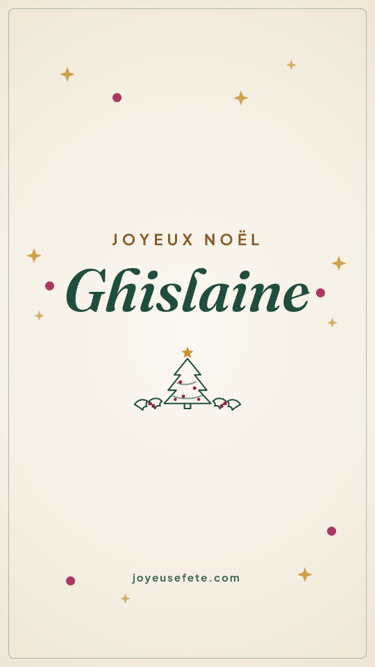 Image « Joyeux Noël Ghislaine » au format story