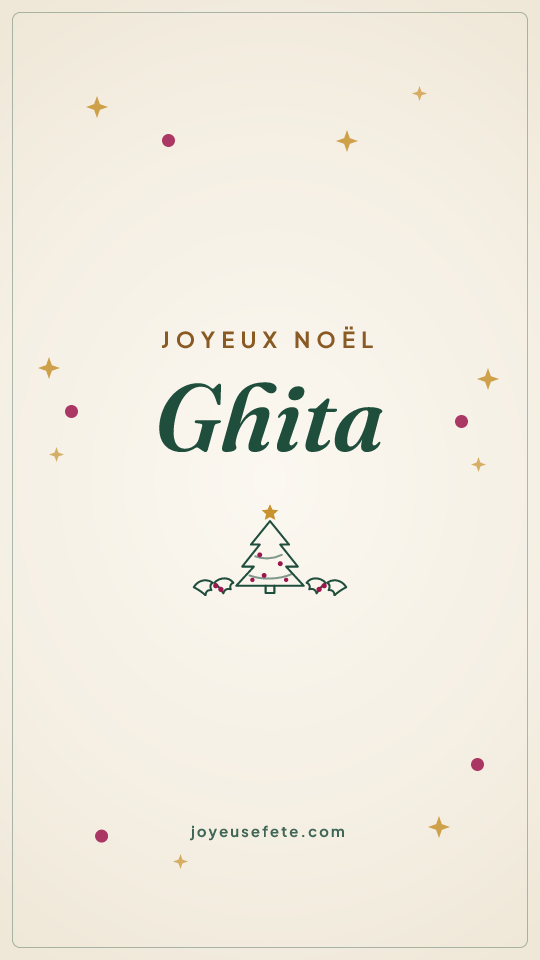 Image « Joyeux Noël Ghita » au format story