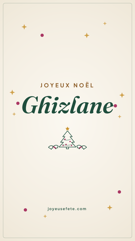 Image « Joyeux Noël Ghizlane » au format story