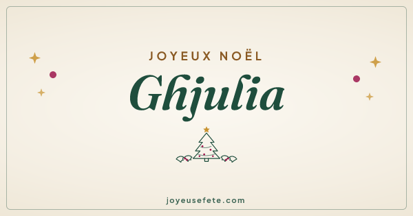 Image « Joyeux Noël Ghjulia » au format large
