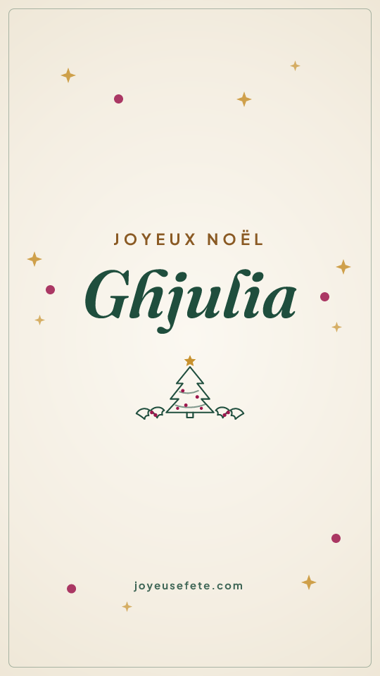 Image « Joyeux Noël Ghjulia » au format story