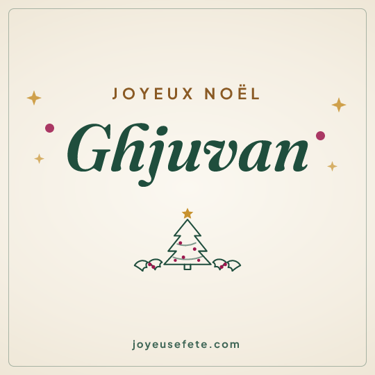 Image carrée « Joyeux Noël Ghjuvan » pour WhatsApp