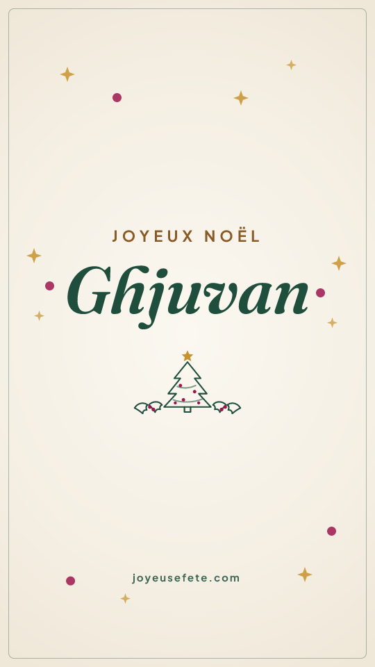 Image « Joyeux Noël Ghjuvan » au format story