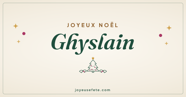 Image « Joyeux Noël Ghyslain » au format large