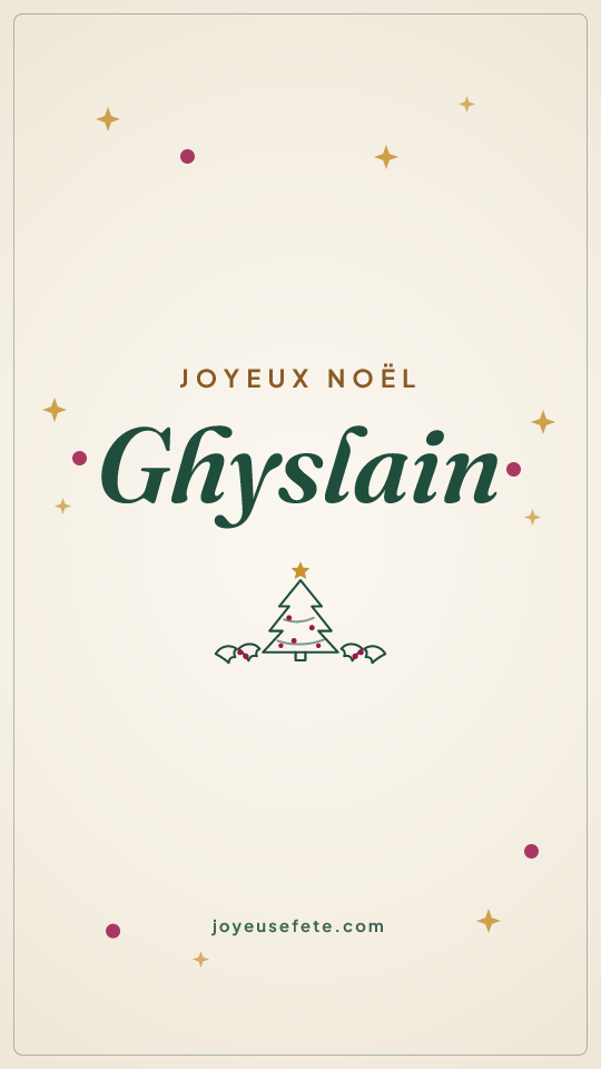 Image « Joyeux Noël Ghyslain » au format story