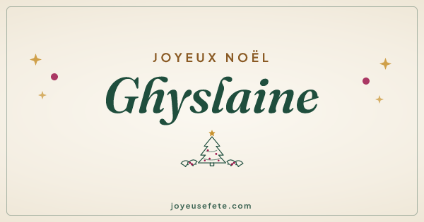 Image « Joyeux Noël Ghyslaine » au format large