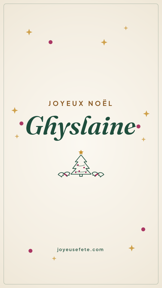 Image « Joyeux Noël Ghyslaine » au format story