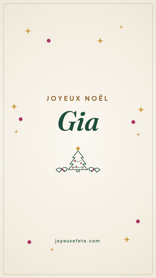 Image « Joyeux Noël Gia » au format story