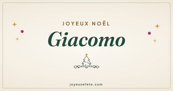 Image « Joyeux Noël Giacomo » au format large