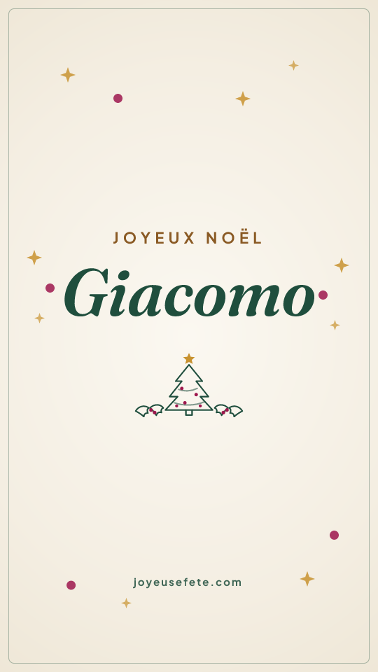 Image « Joyeux Noël Giacomo » au format story