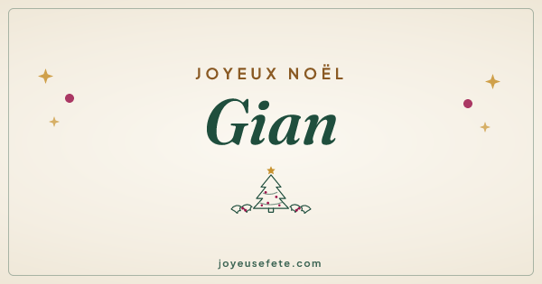 Image « Joyeux Noël Gian » au format large