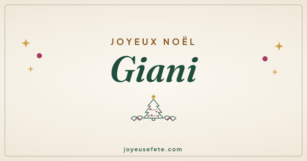 Image « Joyeux Noël Giani » au format large