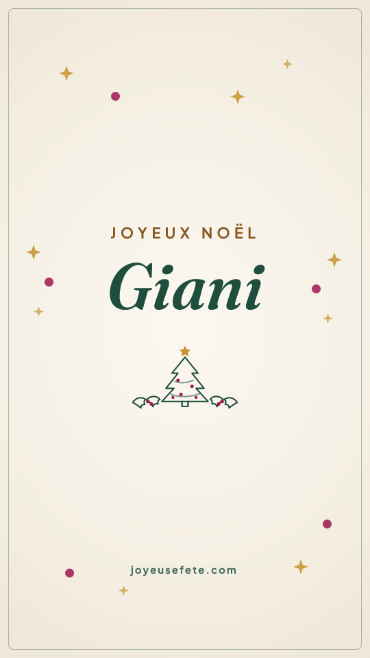 Image « Joyeux Noël Giani » au format story