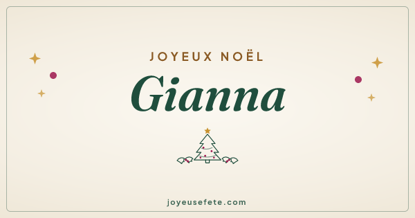Image « Joyeux Noël Gianna » au format large