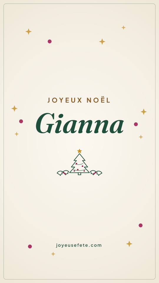 Image « Joyeux Noël Gianna » au format story